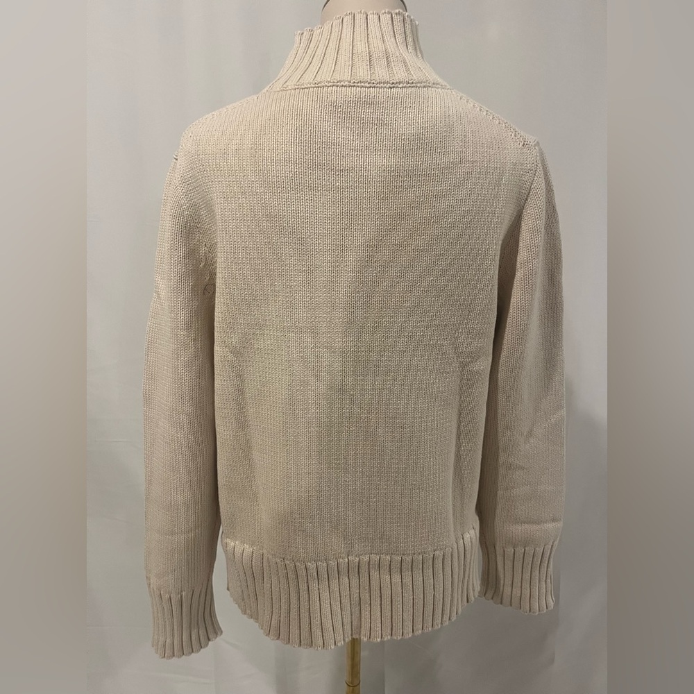 J.Crew Cotton turtleneck sweater in pale bone - Picture 8 of 10